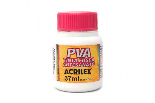 TINTA PVA FOSCA 37ML ACRILEX BRANCO